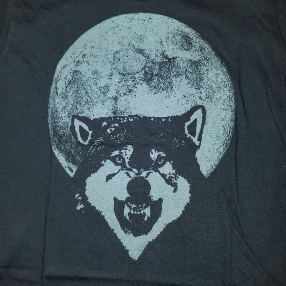 MOVED PLATFORMS - New Kids' Tee Glow in the Dark Wolf Moon - Picture 2 of 3